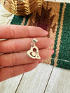 Navajo Turquoise & Sterling Silver Mini Heart Pend - p3 Boutique