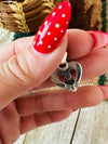 Navajo Turquoise & Sterling Silver Mini Heart Pend - p3 Boutique