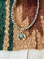 Navajo Turquoise & Sterling Silver Mini Naja Penda - p3 Boutique