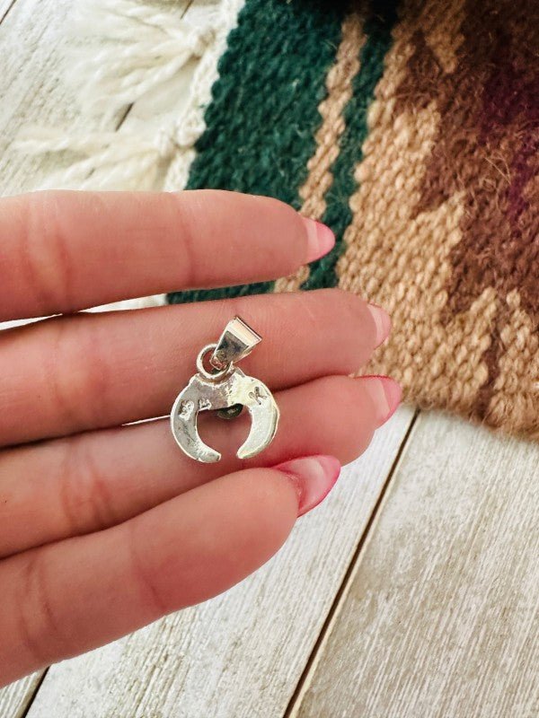 Navajo Turquoise & Sterling Silver Mini Naja Penda - p3 Boutique