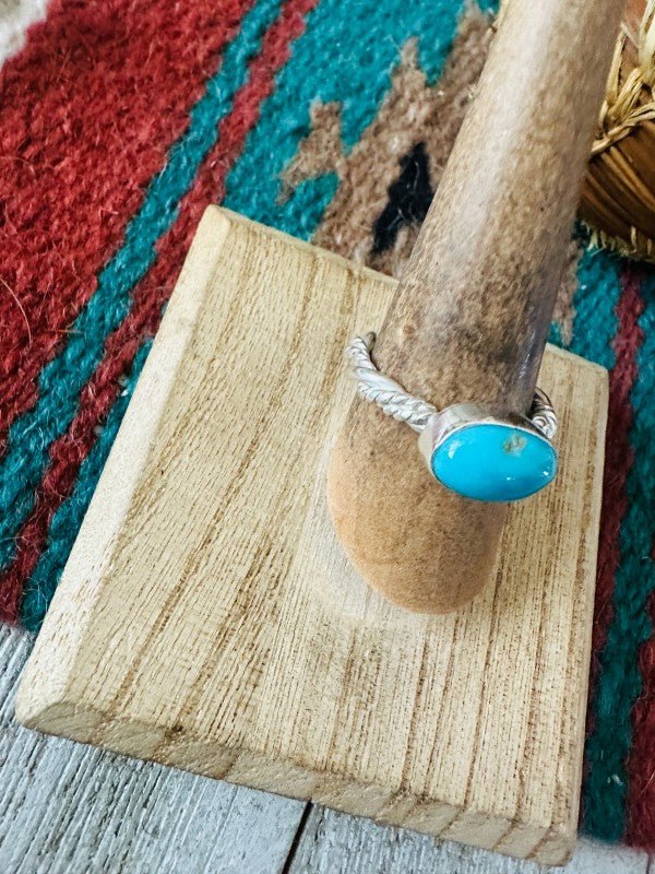 Navajo Turquoise & Sterling Silver Ring - p3 Boutique