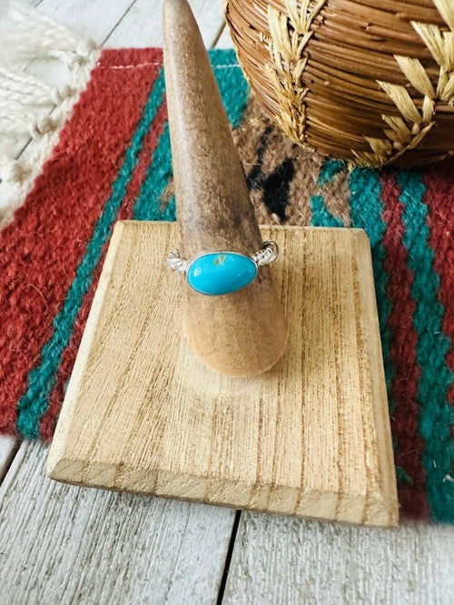 Navajo Turquoise & Sterling Silver Ring - p3 Boutique