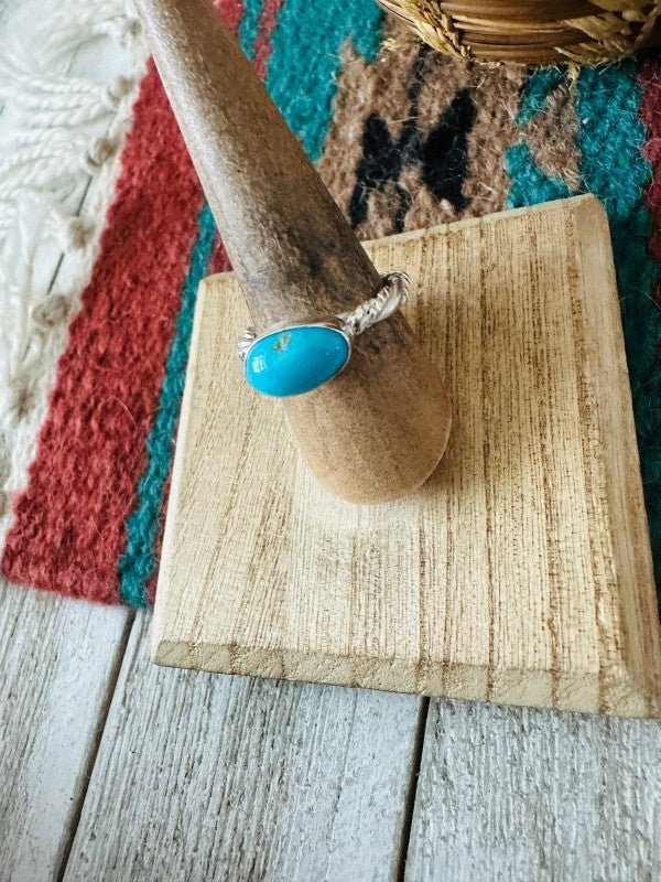 Navajo Turquoise & Sterling Silver Ring - p3 Boutique