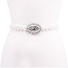 OVAL BUCKLET PEARL BELT - p3 Boutique