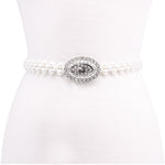 OVAL BUCKLET PEARL BELT - p3 Boutique