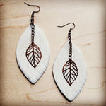 Oval Earrings in Blond Hair w/ Copper Feather - p3 Boutique