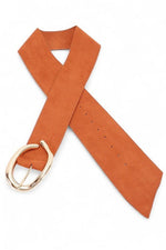 Oversize Buckle Faux Suede Belt - p3 Boutique