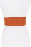 Oversize Buckle Faux Suede Belt - p3 Boutique