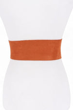 Oversize Buckle Faux Suede Belt - p3 Boutique
