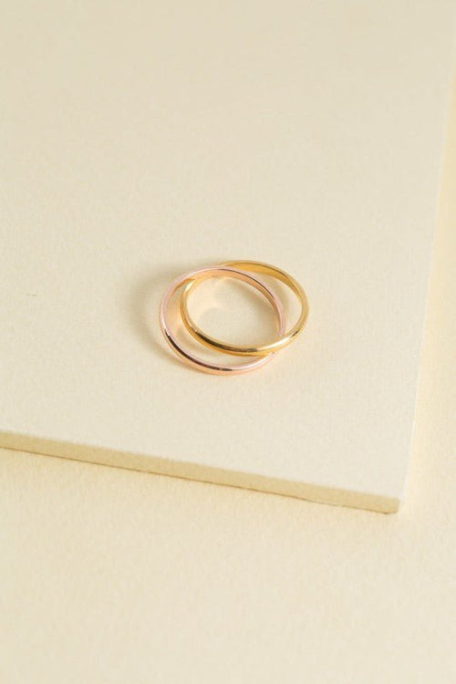 Pair Up Ring (14K Gold & Rose Gold) - p3 Boutique