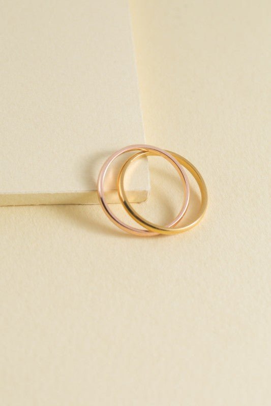 Pair Up Ring (14K Gold & Rose Gold) - p3 Boutique