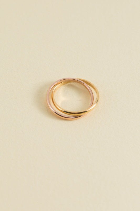 Pair Up Ring (14K Gold & Rose Gold) - p3 Boutique
