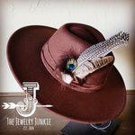Peacock Guinea Feather&Turq Slab Haband Choice Hat - p3 Boutique