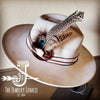 Peacock Guinea Feather&Turq Slab Haband Choice Hat - p3 Boutique