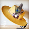 Peacock Guinea Feather&Turq Slab Haband Choice Hat - p3 Boutique