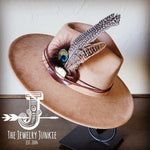 Peacock Guinea Feather&Turq Slab Haband Choice Hat - p3 Boutique