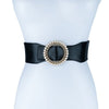 PEARL AND RHINESTONE ROUND BUCKLE BELT - p3 Boutique