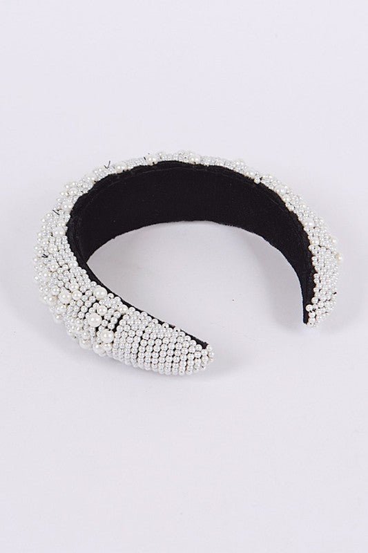 Pearl Studs Statement Puffy Headband - p3 Boutique