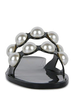 Pearla Faux Pearl Detail Jelly Flats - p3 Boutique