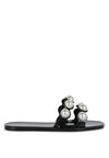 Pearla Faux Pearl Detail Jelly Flats - p3 Boutique