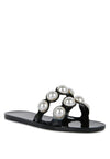 Pearla Faux Pearl Detail Jelly Flats - p3 Boutique