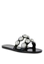 Pearla Faux Pearl Detail Jelly Flats - p3 Boutique