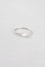 Pink Shimmer Ring Silver - p3 Boutique