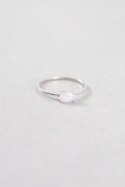Pink Shimmer Ring Silver - p3 Boutique