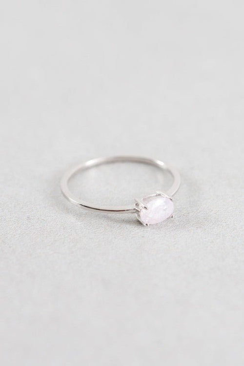 Pink Shimmer Ring Silver - p3 Boutique