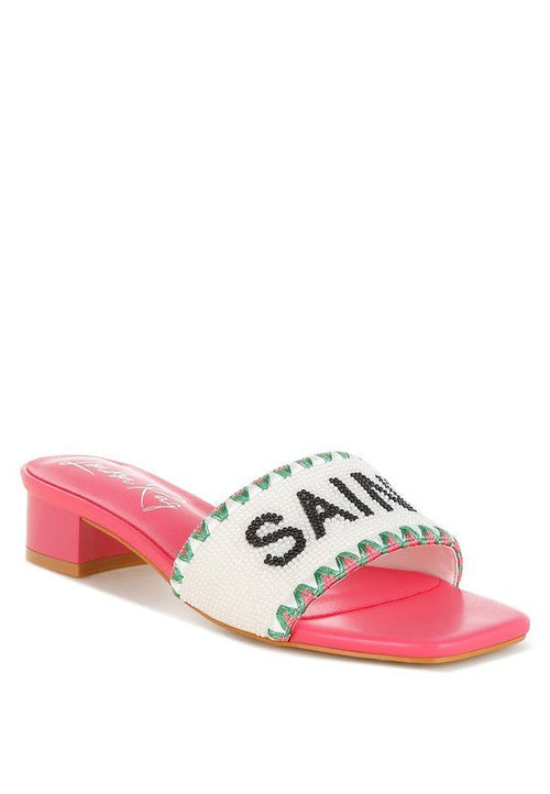 Poshta Saint Tropez Beaded Slip - On Heels - p3 Boutique