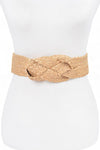 Raffia Straw Braided Elastic Belt - p3 Boutique
