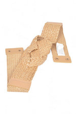Raffia Straw Braided Elastic Belt - p3 Boutique