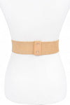 Raffia Straw Braided Elastic Belt - p3 Boutique