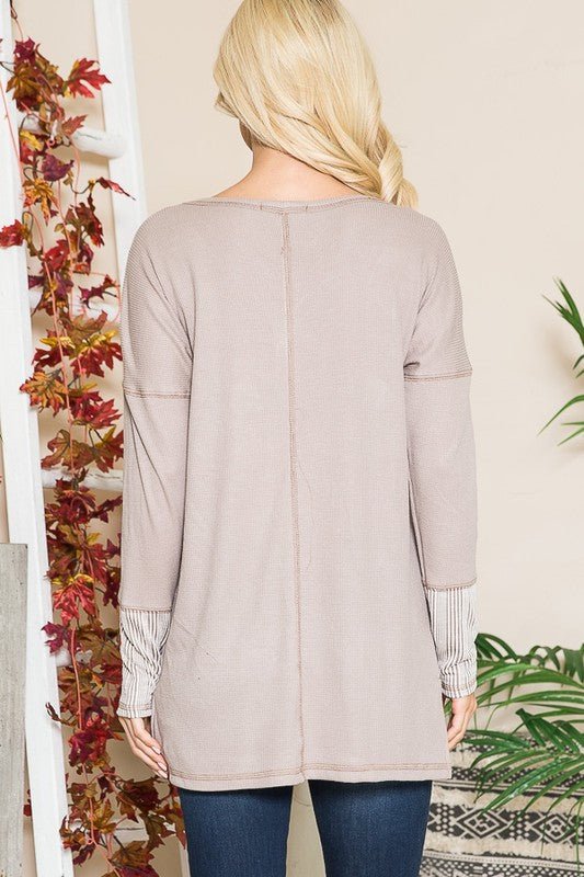 Reversed Stitched Hi Low Tunic - p3 Boutique