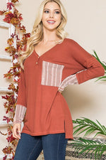 Reversed Stitched Hi Low Tunic - p3 Boutique