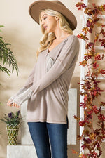 Reversed Stitched Hi Low Tunic - p3 Boutique