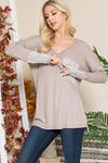 Reversed Stitched Hi Low Tunic - p3 Boutique