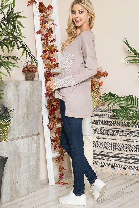 Reversed Stitched Hi Low Tunic - p3 Boutique