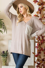 Reversed Stitched Hi Low Tunic - p3 Boutique