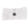 RHINESTONE PENDANT RIBBED WINTER HEADBAND - p3 Boutique