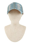 Rhinestone Star and Denim Baseball Cap - p3 Boutique
