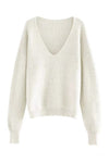 Ribbed v neck sweater - p3 Boutique
