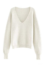 Ribbed v neck sweater - p3 Boutique