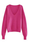 Ribbed v neck sweater - p3 Boutique