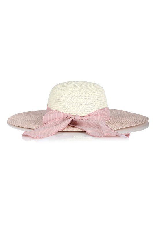 RIBBON BAND STRAW HAT - p3 Boutique
