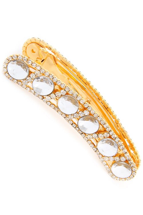 ROUND RHINESTONE HAIR CLIP - p3 Boutique