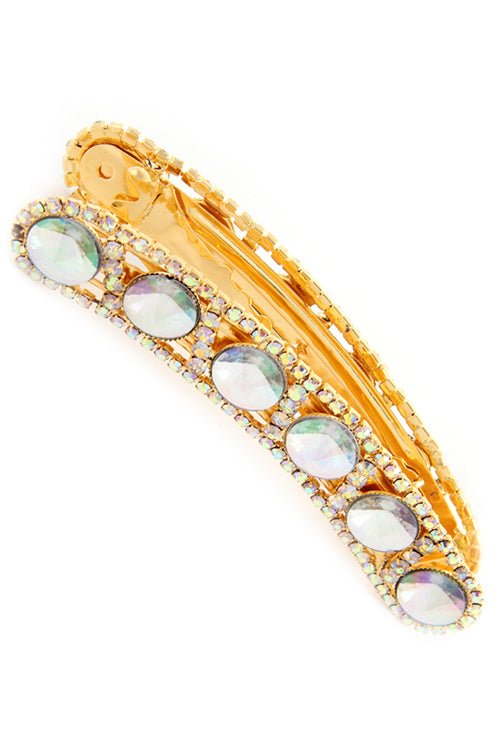 ROUND RHINESTONE HAIR CLIP - p3 Boutique