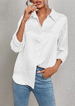 Satin leopard print button down shirt - p3 Boutique
