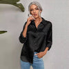 Satin leopard print button down shirt - p3 Boutique
