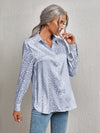 Satin leopard print button down shirt - p3 Boutique